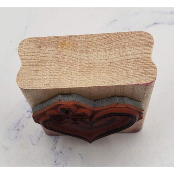 Stampin Up Spring Floral Love Heart Wood Mounted Rubber Stamp - Picture 4 of 7